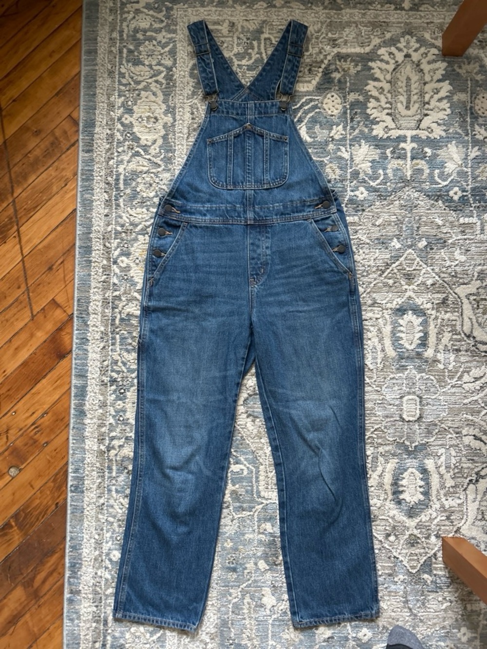 Old Navy Denim Overalls in Medium Blue Wash